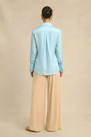 Neora by Nehal Chopra Tropical Breeze Blue Wrap Blouse