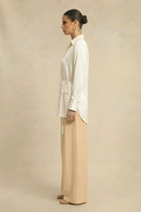 Neora by Nehal Chopra Ivory White Wrap Blouse