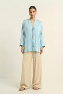 Neora by Nehal Chopra Tropical Breeze Blue Loop Blouse