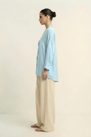 Neora by Nehal Chopra Tropical Breeze Blue Loop Blouse