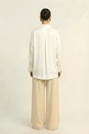 Neora by Nehal Chopra Ivory White Loop Blouse