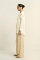 Neora by Nehal Chopra Ivory White Loop Blouse