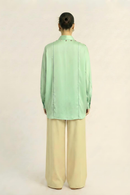 Neora by Nehal Chopra Ash Green Kaftan Blouse