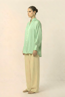 Neora by Nehal Chopra Ash Green Kaftan Blouse