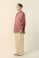Neora by Nehal Chopra Brick Red Kaftan Blouse