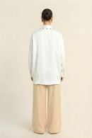 Neora by Nehal Chopra Ivory White Kaftan Blouse