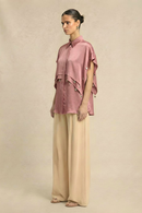 Neora by Nehal Chopra Brick Red Coin Flap Shirt