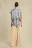 Neora by Nehal Chopra Steel Grey Coin Flap Shirt