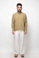 Sepia Stories Bogota Cotton Kurta in Olive