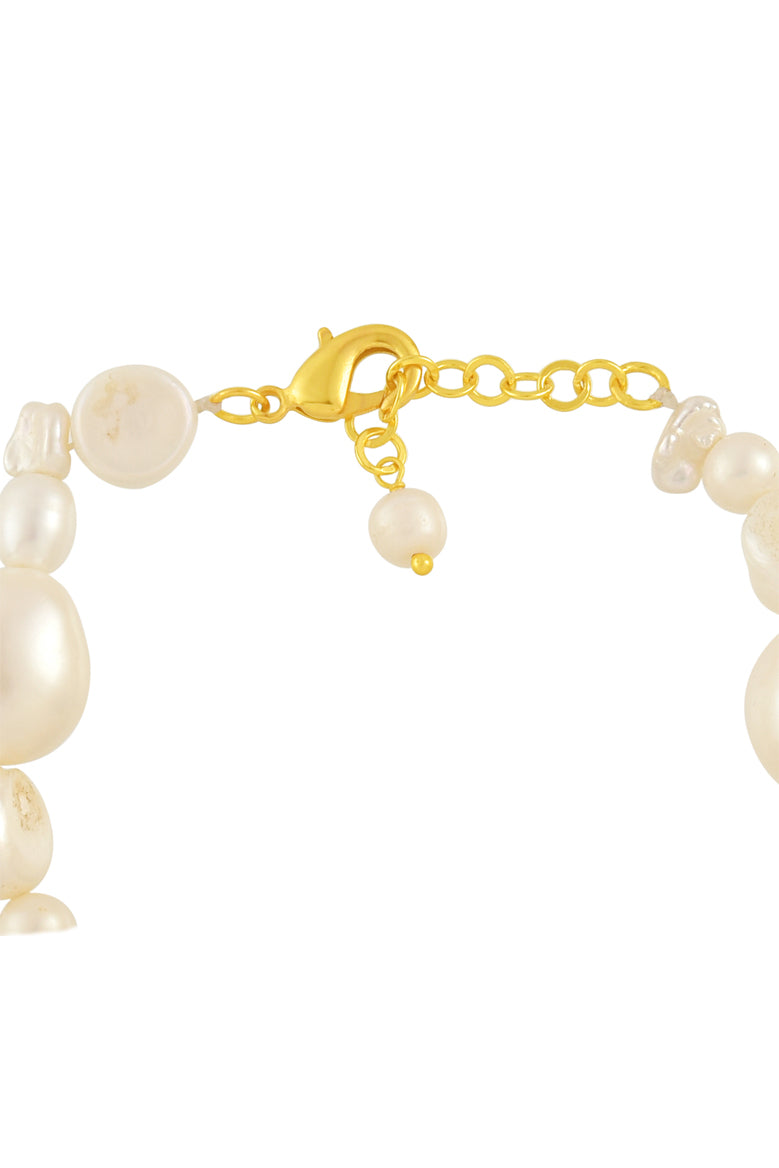 Arvino Uneven Pearl Bracelet (Water Resistance Premium Plating)