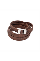 Foret Cocoa Clasp Adjustable Cork Wristband