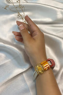 Foret Flower And Light Bracelet In Cork & Ceramic