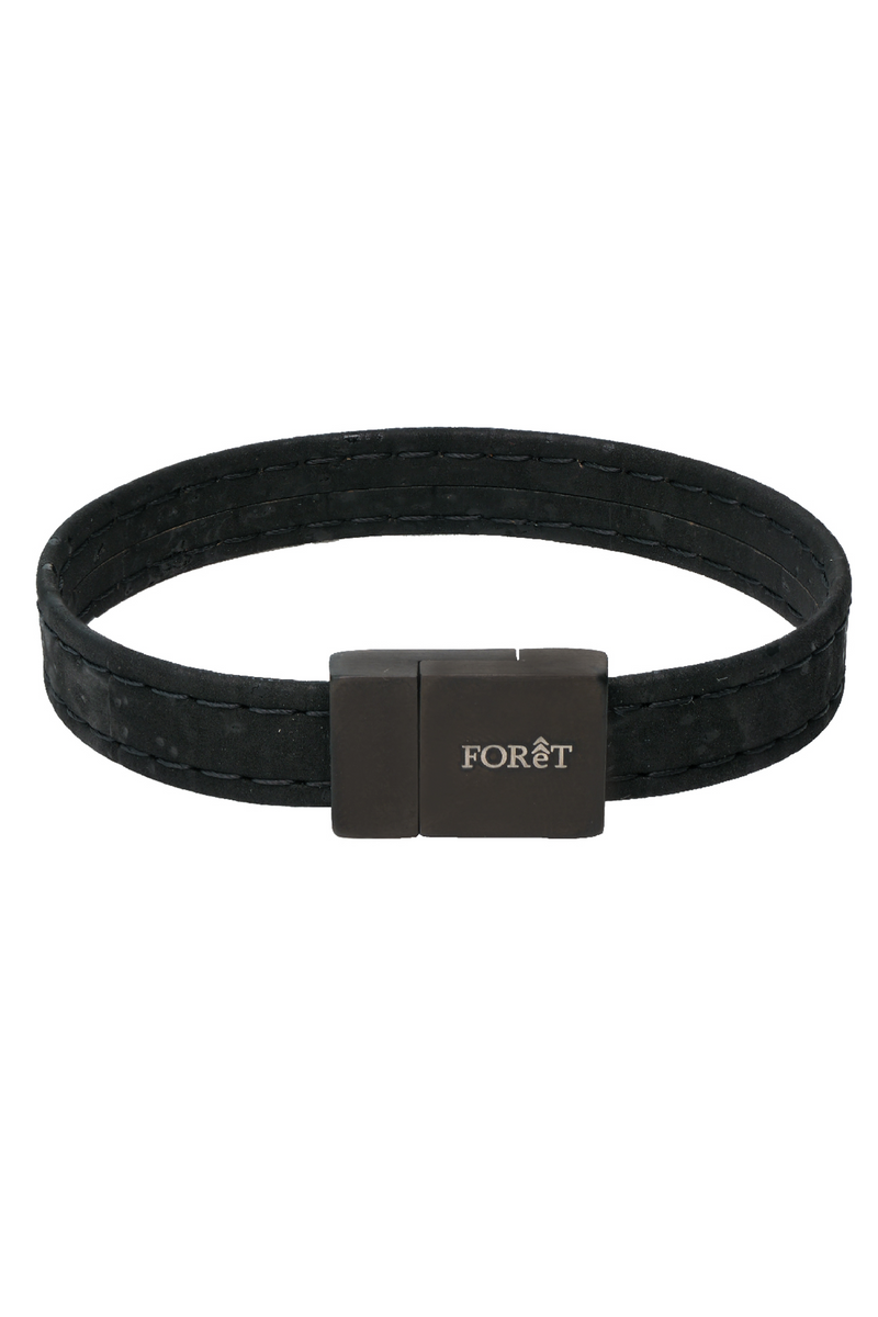 Foret Gun Metal / Noir Luxe - Men Bracelet