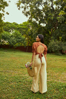 The Conscious Closet Otter Brown and Pavlova Nutmeg Breezy Jumpsuit