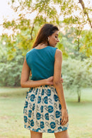 The Conscious Closet Blue Slate Sweet Chill Wave Short Dress Set