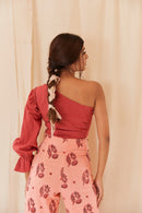 The Conscious Closet Smokey Pink Smokey Slate Top