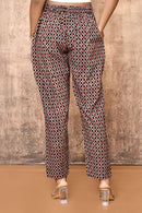 Expressions By UV Bani Black Ajrakh Hand Printed Cotton Pants