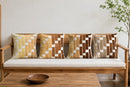JOD Cotton Woven Checkered Beige & Brown Pillow Covers