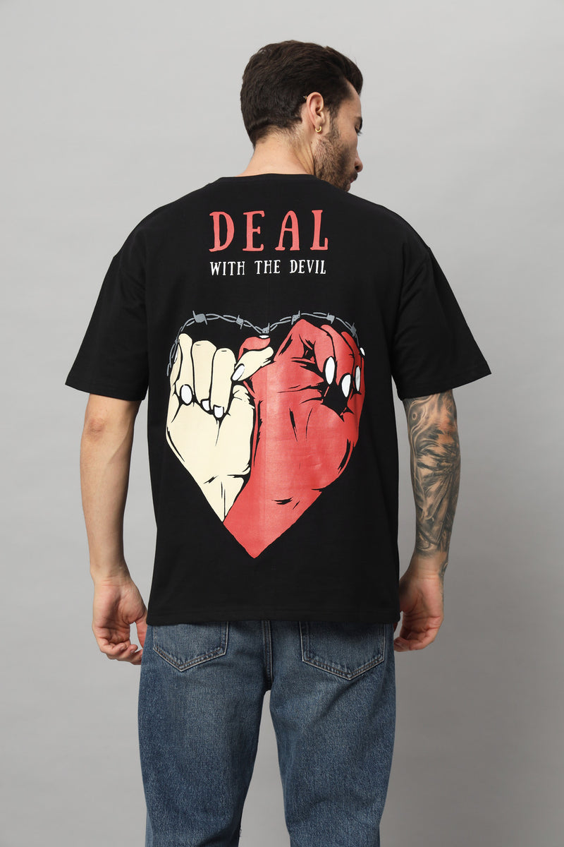 Dvrzi Black Diabolical Deal Oversized Tee Men’s