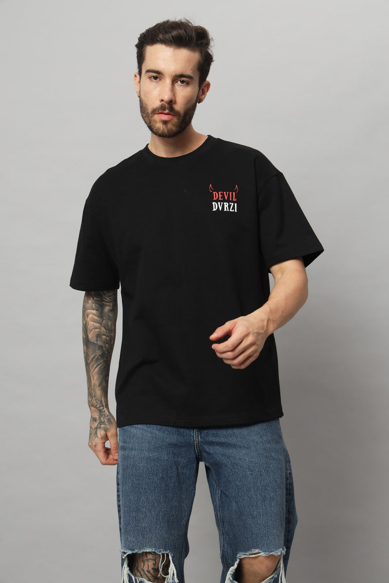 Dvrzi Black Diabolical Deal Oversized Tee Men’s