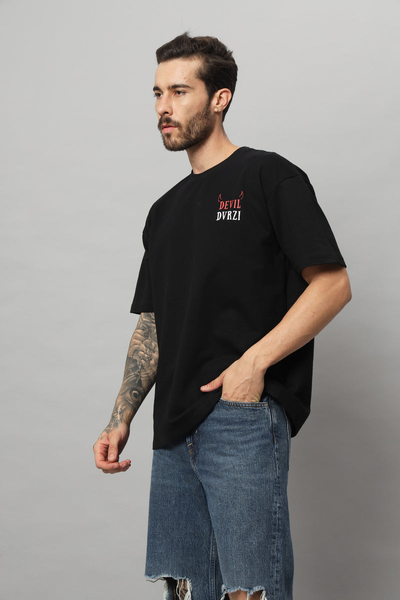 Dvrzi Black Diabolical Deal Oversized Tee Men’s