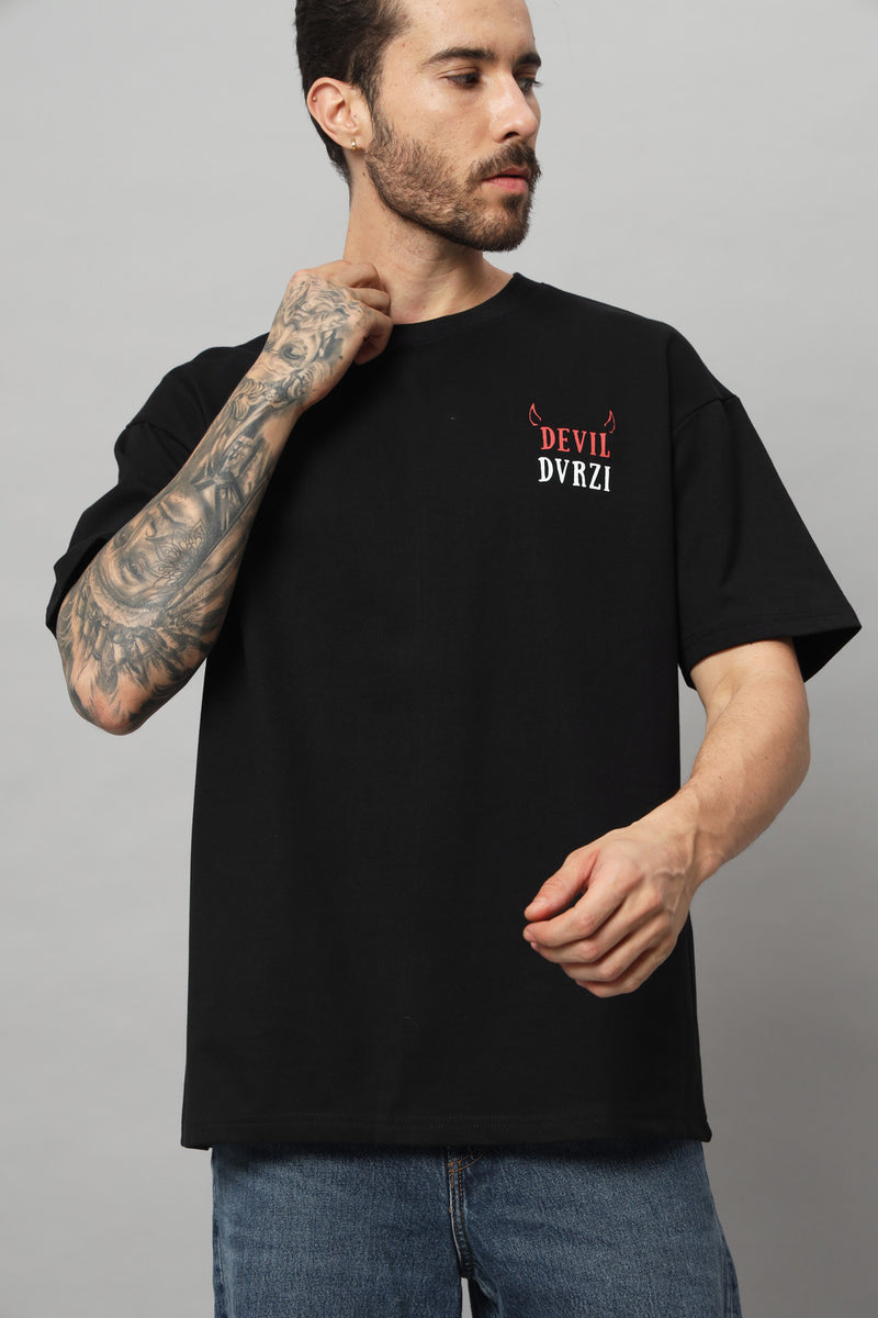 Dvrzi Black Diabolical Deal Oversized Tee Men’s