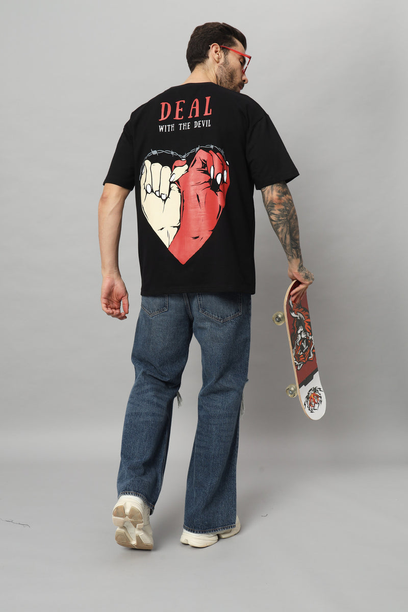 Dvrzi Black Diabolical Deal Oversized Tee Men’s