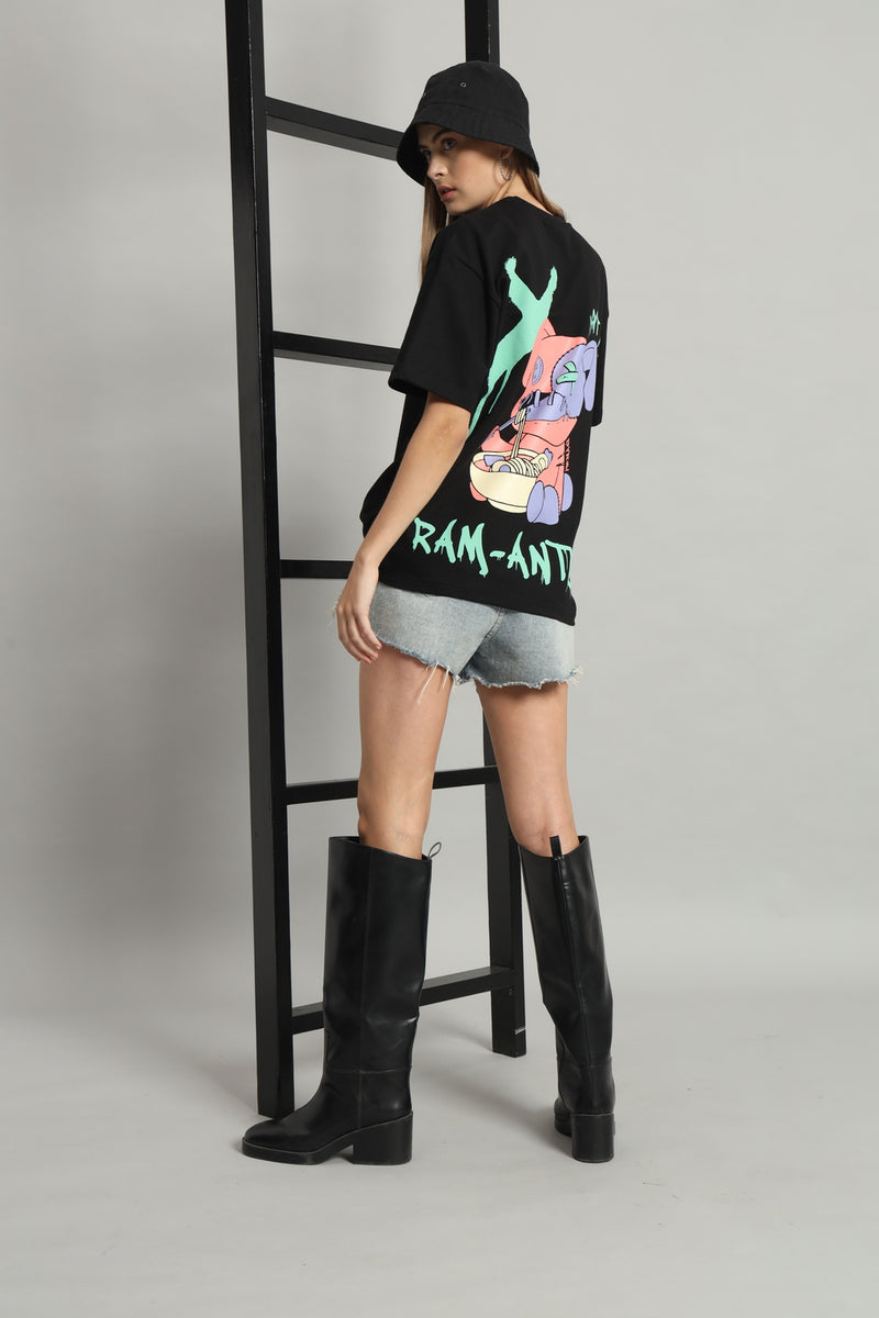 Dvrzi Black Ram-Antic Oversized Tee Women’s