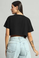 Dvrzi Black She Cropped Tee