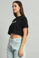 Dvrzi Black She Cropped Tee