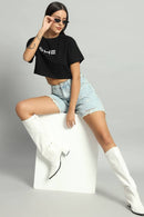 Dvrzi Black She Cropped Tee