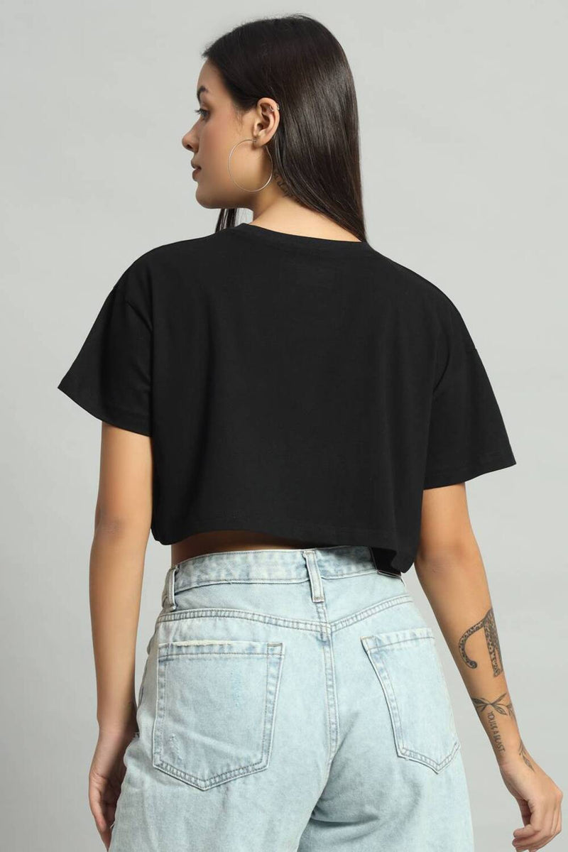 Dvrzi Black Understated Cropped Tee