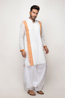Sepia Stories Camiz Cotton Kurta in White Brown
