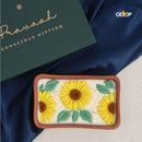 Pravaah Surajmukhi Hand Poured Floral Soy Candle, 4 Wicks in Terracotta Bowl, Jasmine and Bergamot