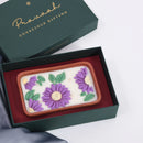 Pravaah Bagh Hand Poured Floral Soy Candle, 4 Wicks in Terracotta Bowl, Lavender Vanilla