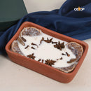 Pravaah Spice Route Hand Poured Soy Candle, 4 Wicks in Terracotta Bowl