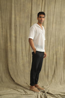 Label Muslin White Knit Crochet Hoodie