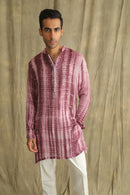 Label Muslin Purple Tie and Dye Men's Kurta