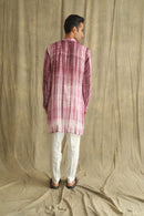 Label Muslin Purple Tie and Dye Men's Kurta