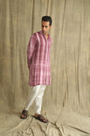 Label Muslin Purple Tie and Dye Men's Kurta