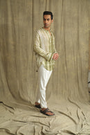 Label Muslin Green Tie an Dye Kurta Shirt