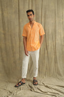 Label Muslin Orange Shadow Work Men's Shirt