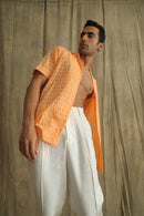 Label Muslin Orange Shadow Work Men's Shirt