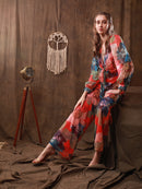 Label Muslin The Printed Knot Jumpsuit