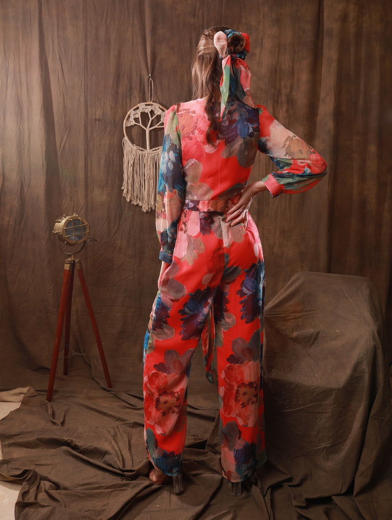 Label Muslin The Printed Knot Jumpsuit