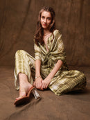 Label Muslin Tie and Dye Wrap Jumpsuit