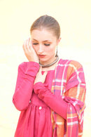 Label Muslin Fuchsia Anarkali Women Kurta Set