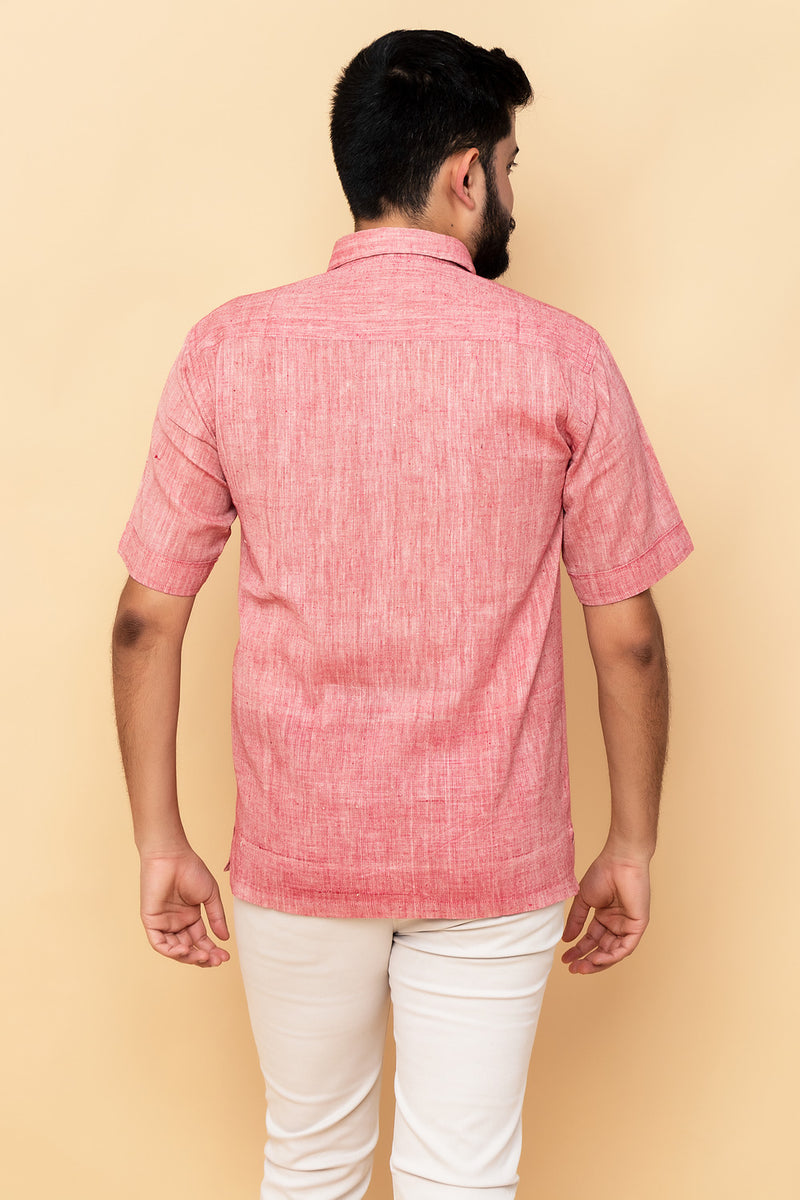 Ora Organics Men's Reddish Pink Castor Shirt