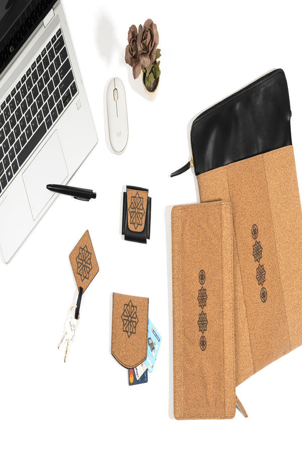 Vegan Leather Work on-the-go Set - Noir