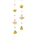 GreenKraft Marigold Diya Handcrafted Bamboo Streamers - Set of 2